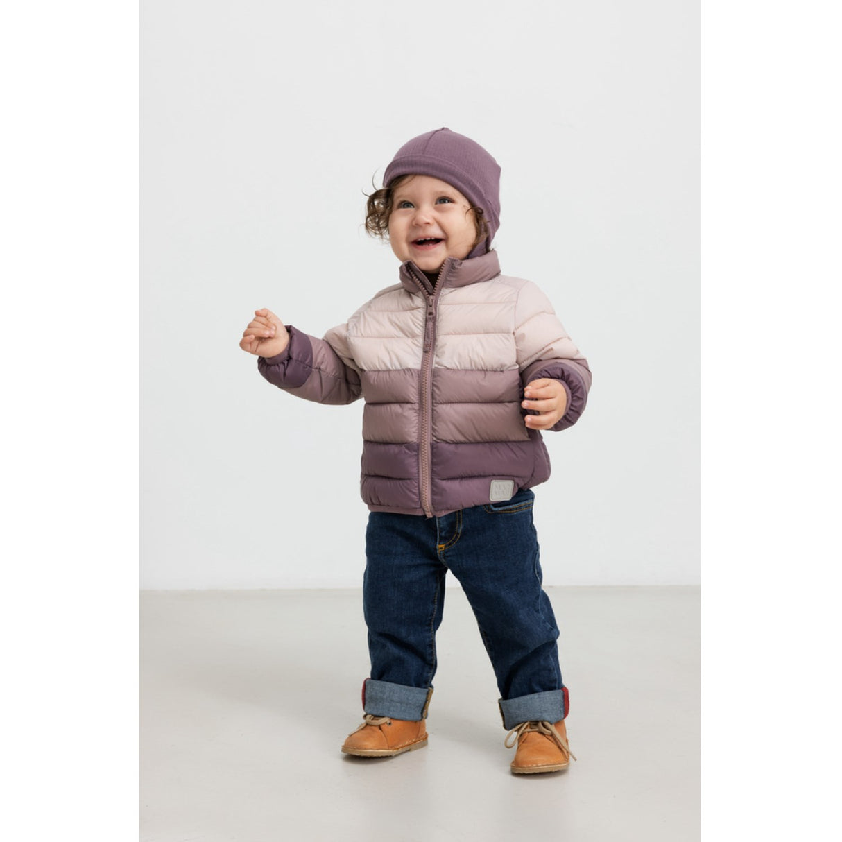 MarMar Vegan Puffer Plum Shadow Block Owe Jacket