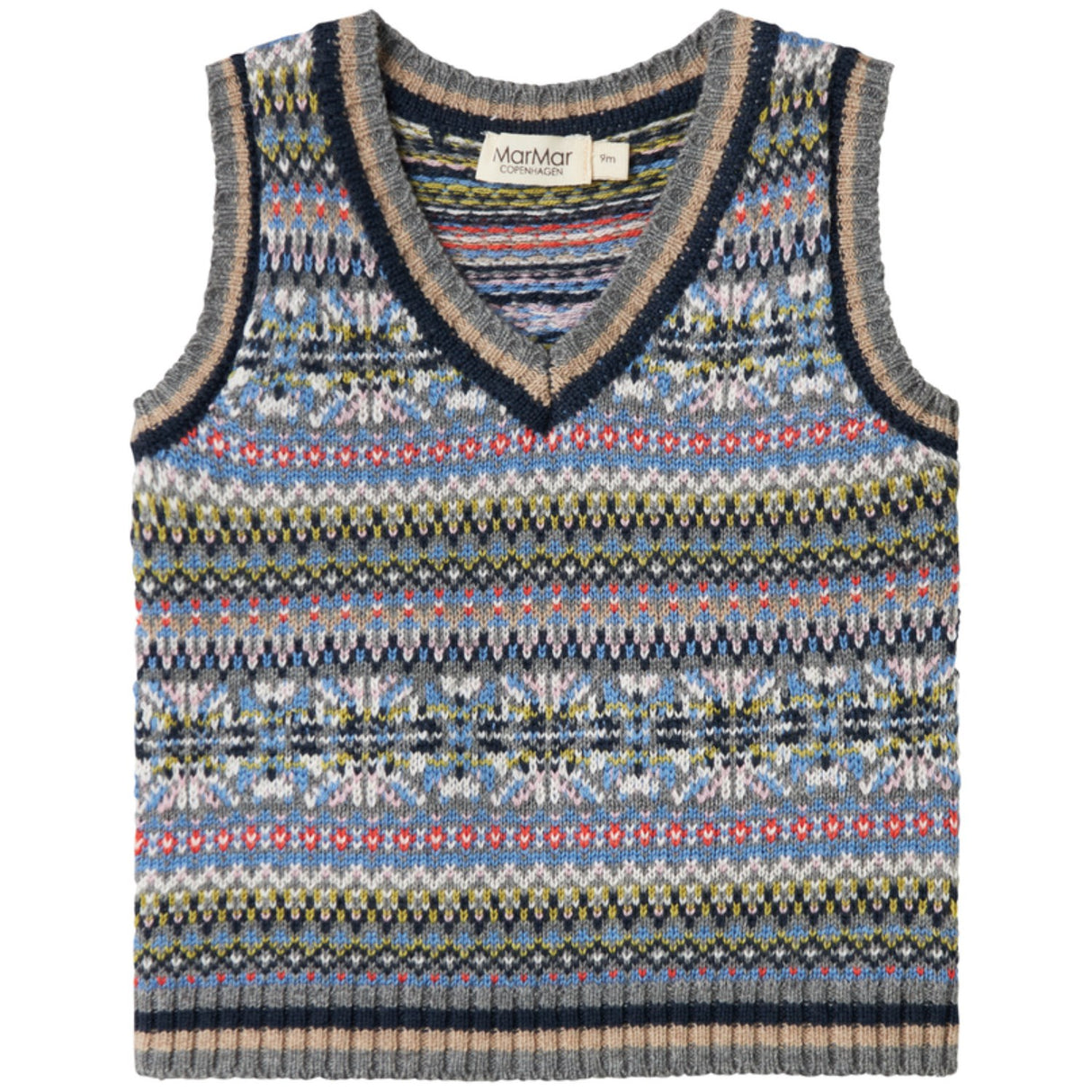 MarMar Light Cotton Wool Fair Isle Fair Isle Taj B Knitted Vest