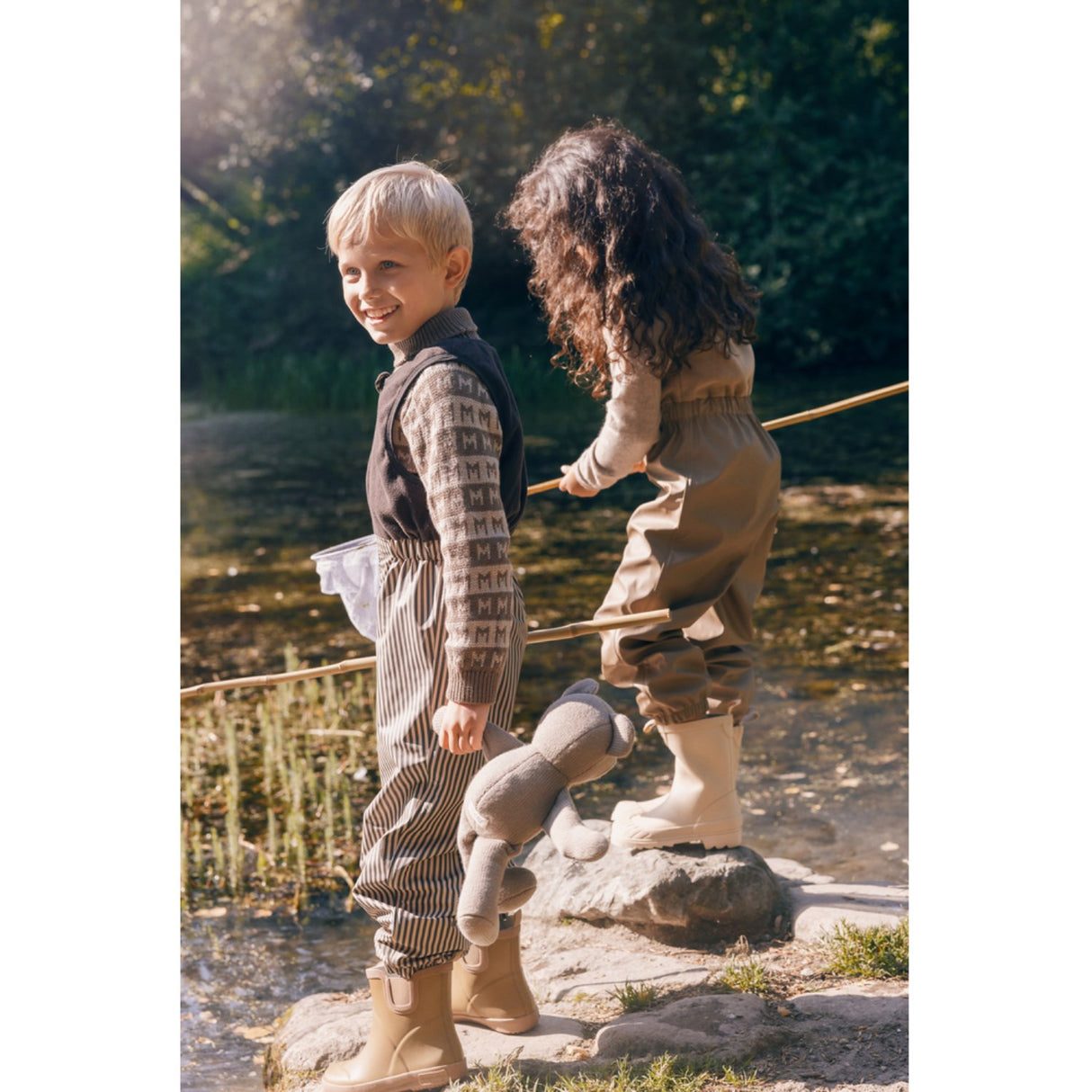 MarMar Rainwear Fleece Brown Stripe Obo Set