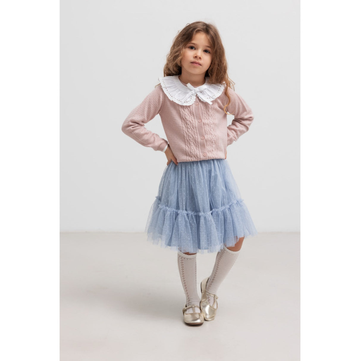 MarMar Modal Mix Cable Faded Rose Totti Knit Cardigan