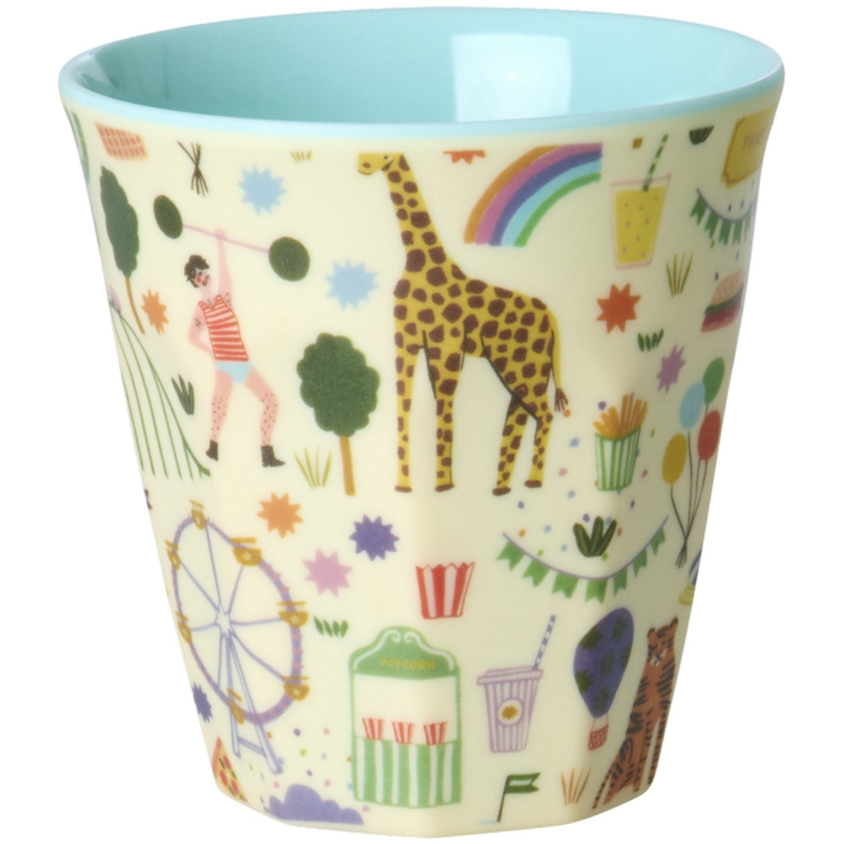 Rice Mint Fun Fair Print Melamine Kids Cup Small 160 Ml