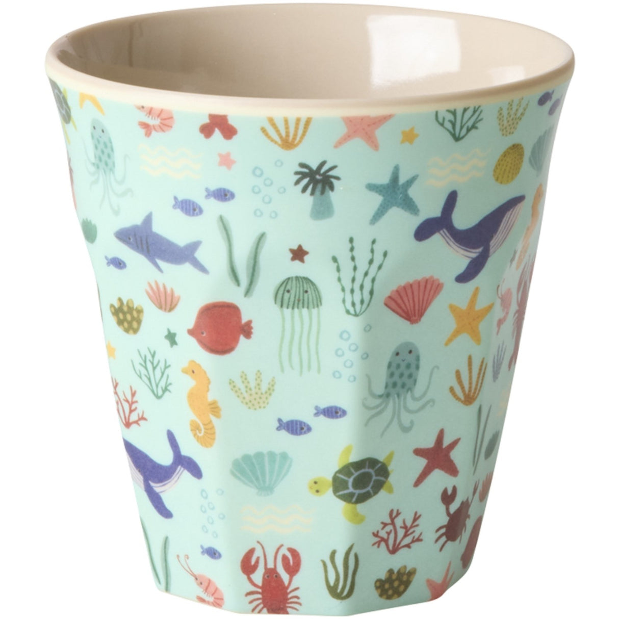 Rice Blue Ocean Print Melamine Kids Cup Small 160 Ml