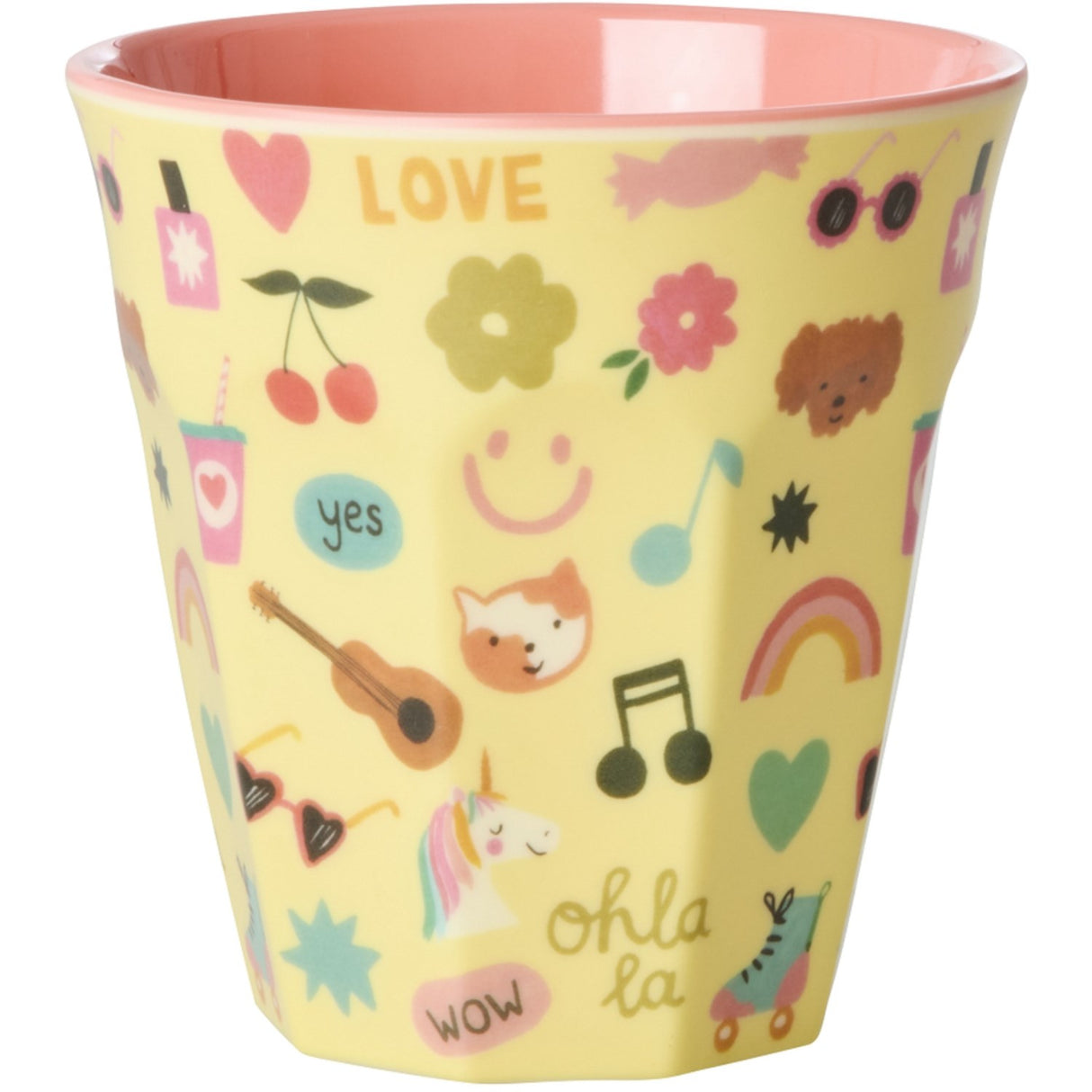 Rice Unicorn Love Print Melamine Cup Medium 250 Ml