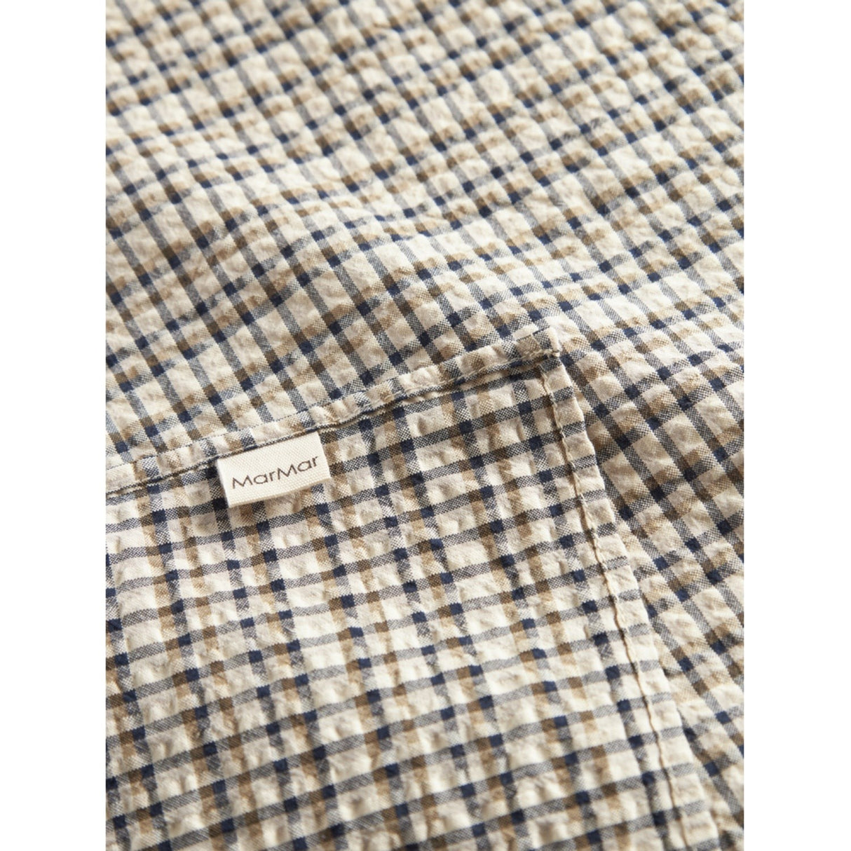 MarMar Seersucker Check Pilot Navy Check Airo Scarf