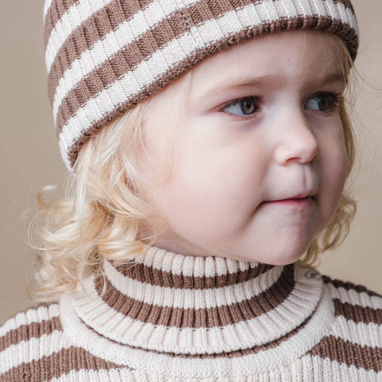 That's Mine Brown Stripe Izzy Beanie