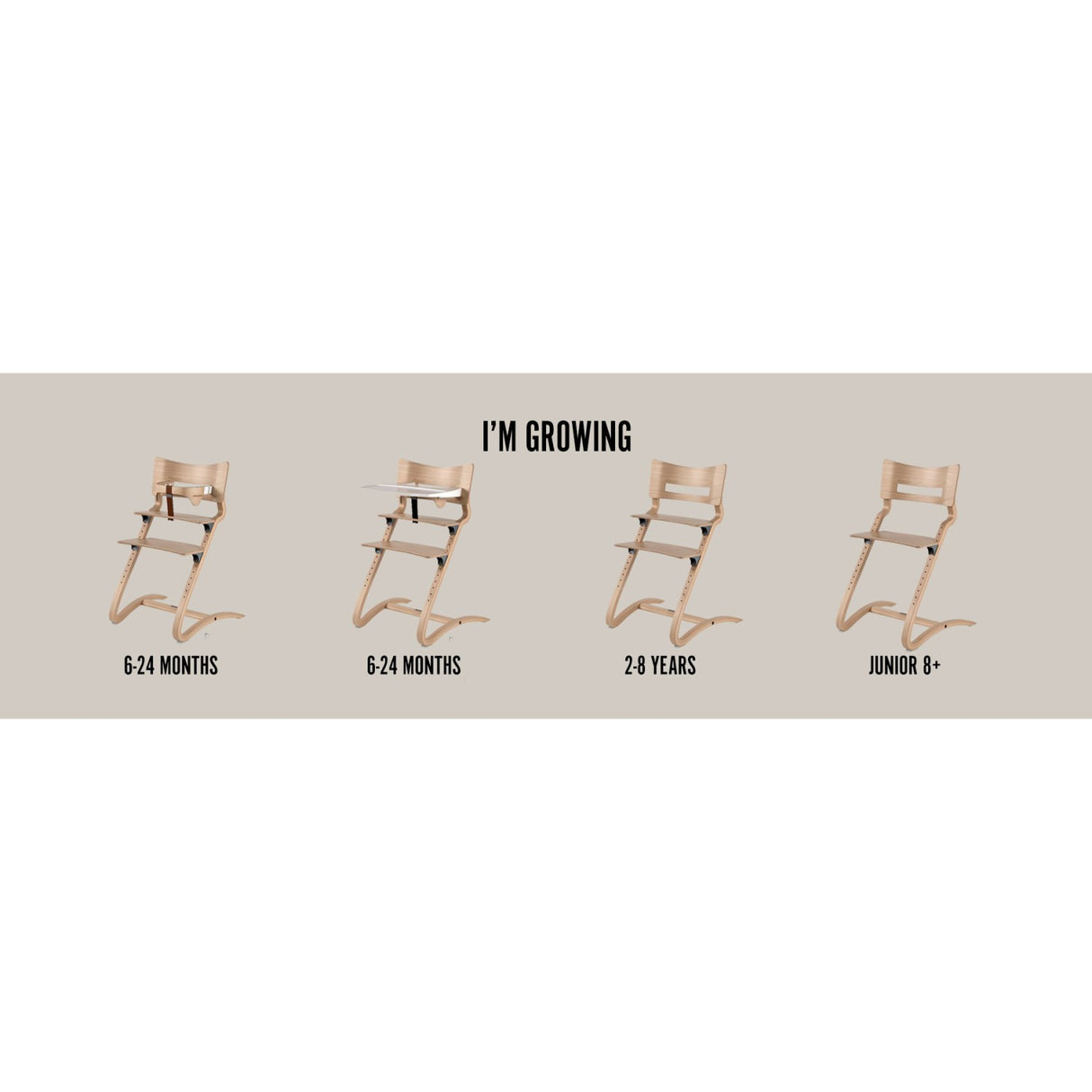 Leander Whitewash Classic™ High Chair Without Safety Bar