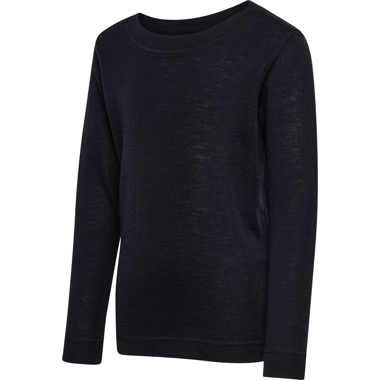 Hummel Black Jr Wool Rib T-Shirt L/S