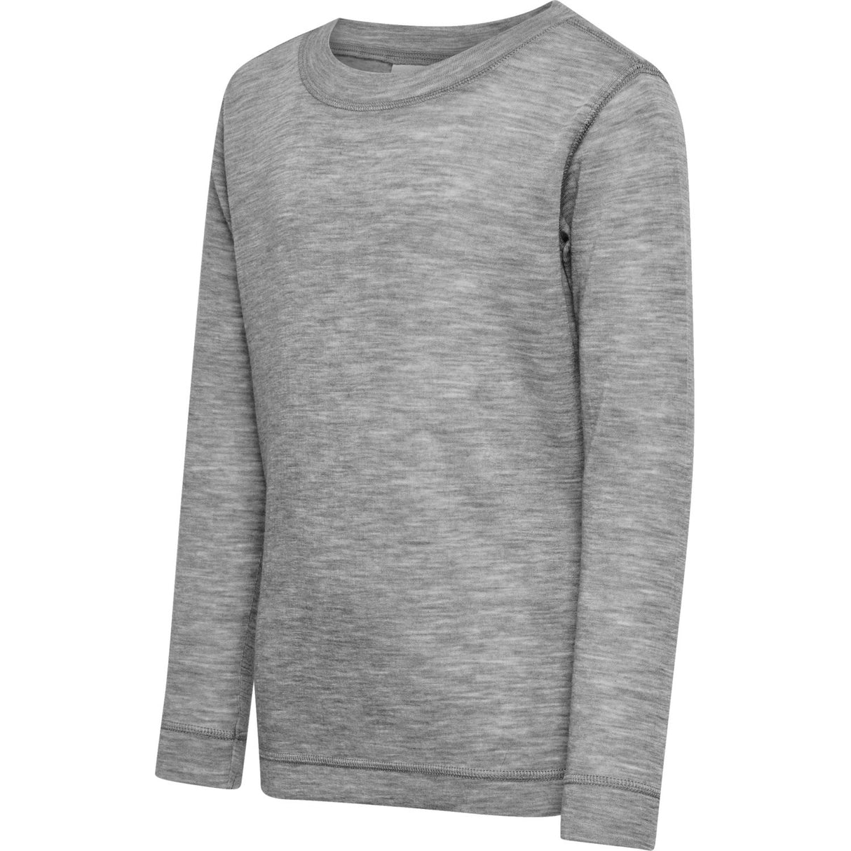 Hummel Grey Melange Jr Wool Rib T-Shirt L/S