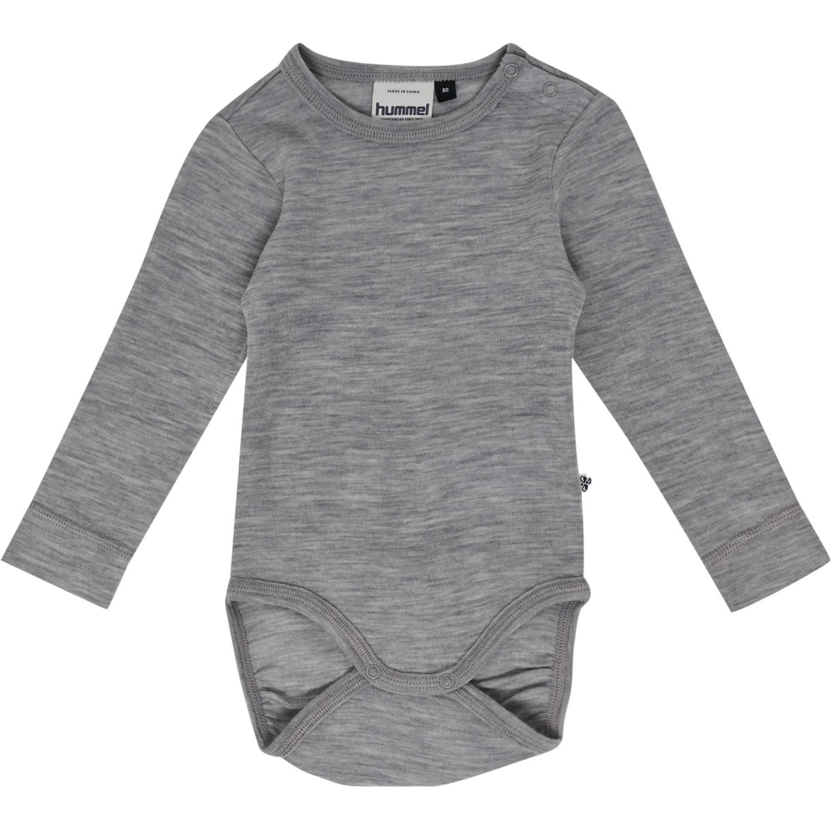 Hummel Grey Melange Mini Wool Rib Body L/S