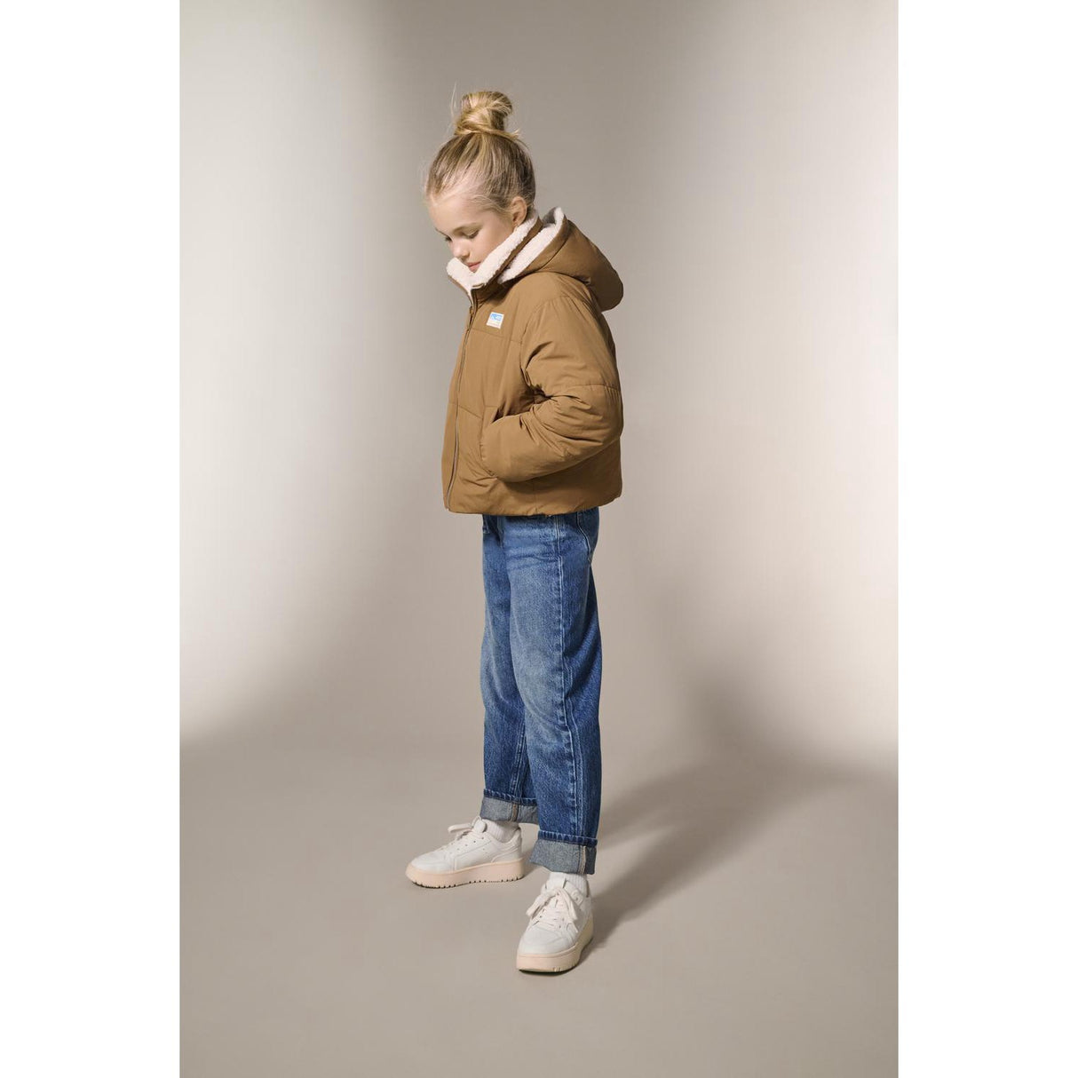 kids ONLY Toasted Coconut Kogmaria Life Reversib Puffer Jacket Otw