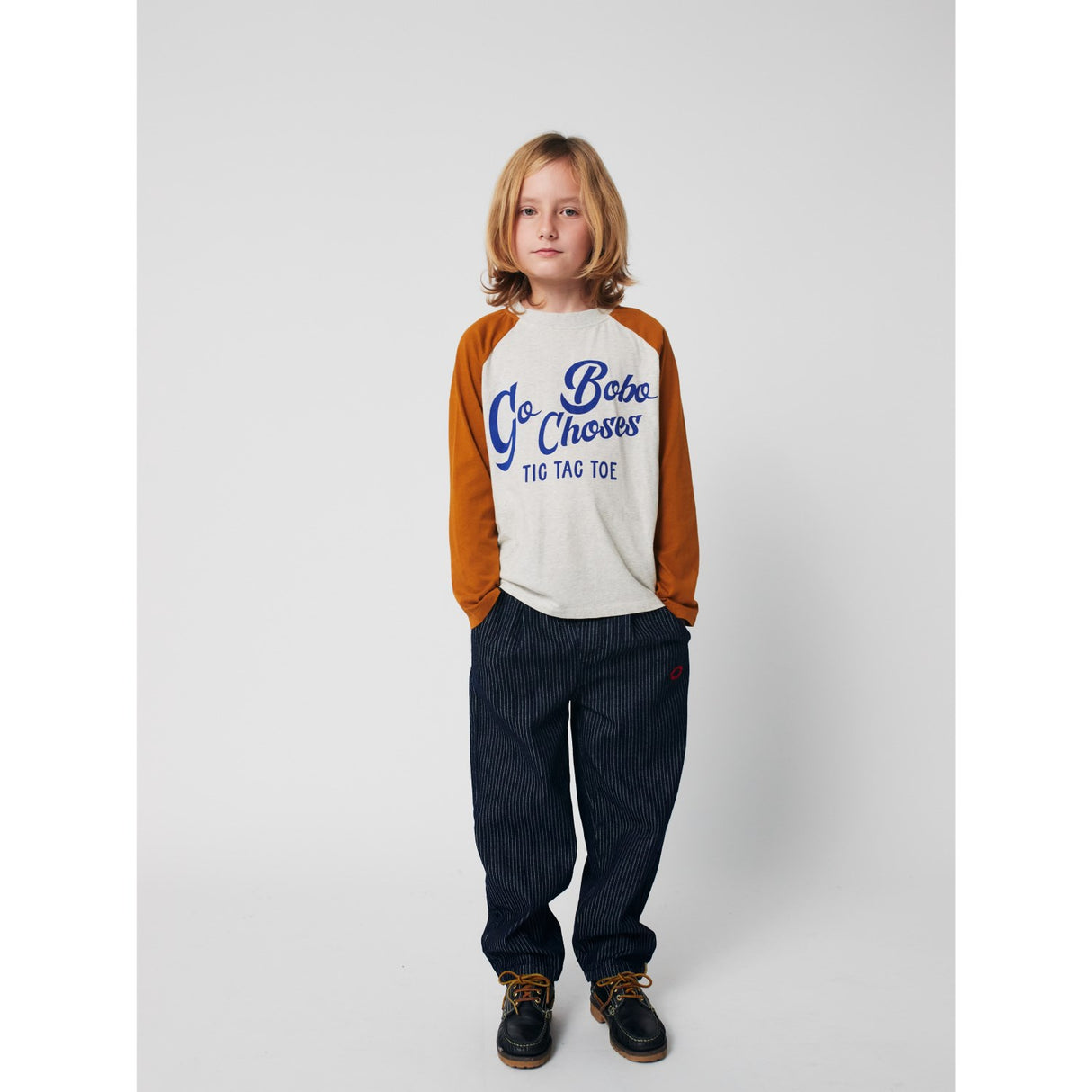Bobo Choses Brown Go Bobo Ranglan Sleeves T-Shirt