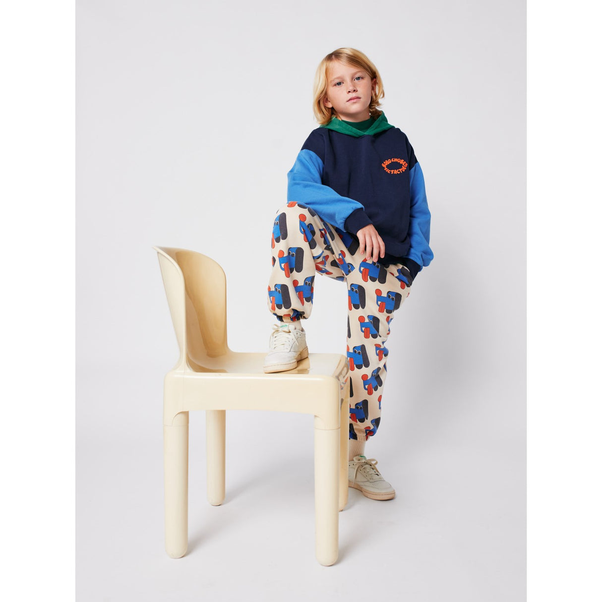 Bobo Choses Multicolor Tic Tac Toe Color Block Hoodie