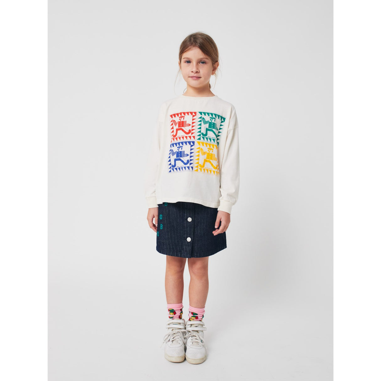 Bobo Choses Pink Dices All Over Short Socks