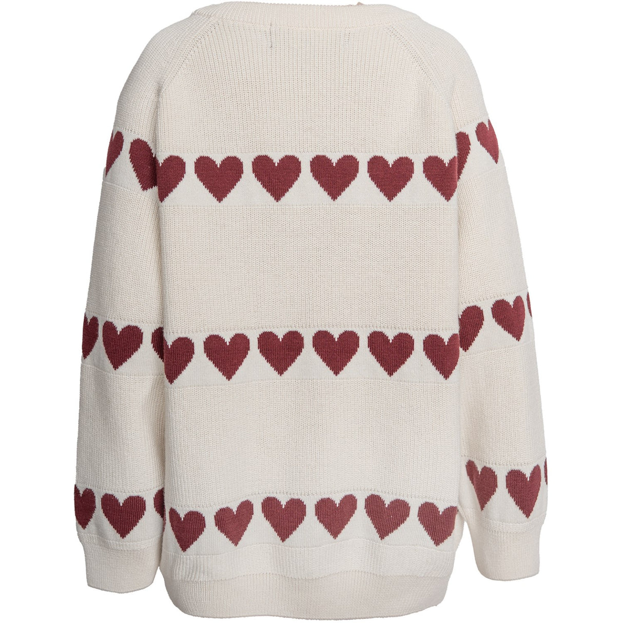 Hanevild Ivory Red Heart Blouse
