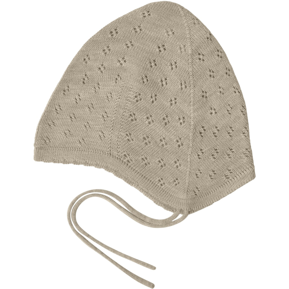 FUB Oat Melange Baby Pointelle Hat