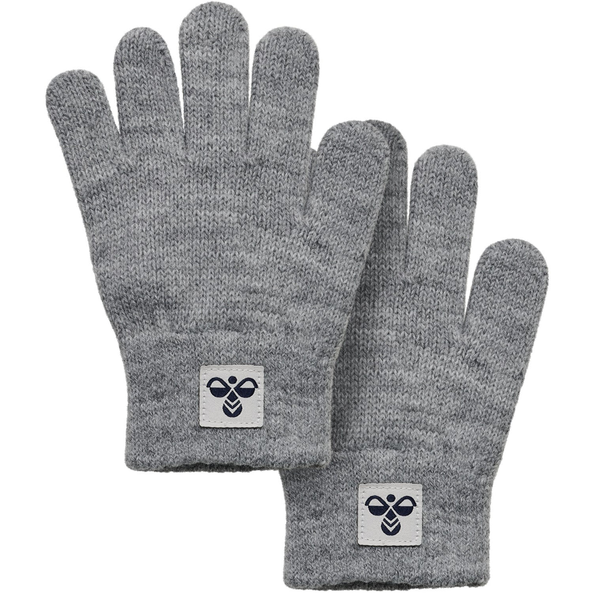 Hummel Grey Melange Knit Gloves 2-Pack