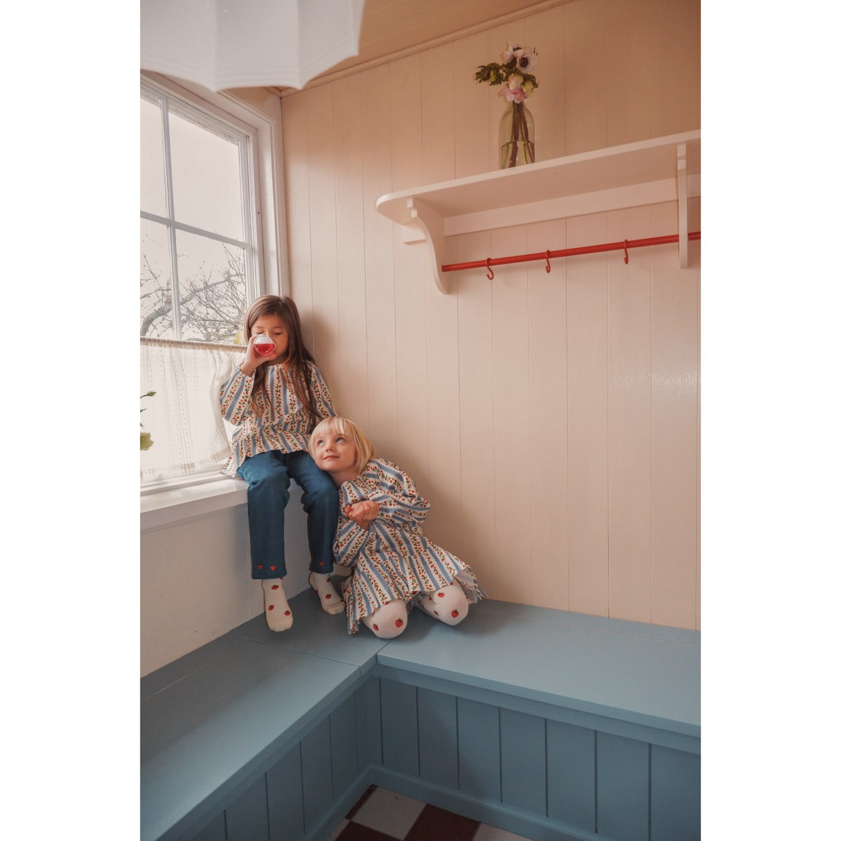 Flöss Mid Blue Strawberry Vilma Pants