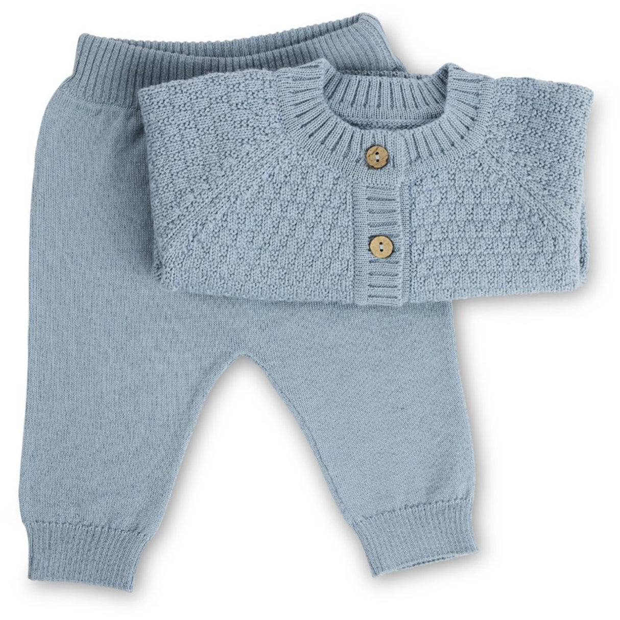 Smallstuff Blue Pants Flat Knit Merino Wool