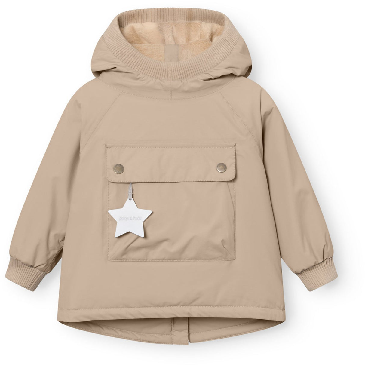 Mini A ture Savannah Tan Matbabywen Fleece Lined Winter Anorak. GRS