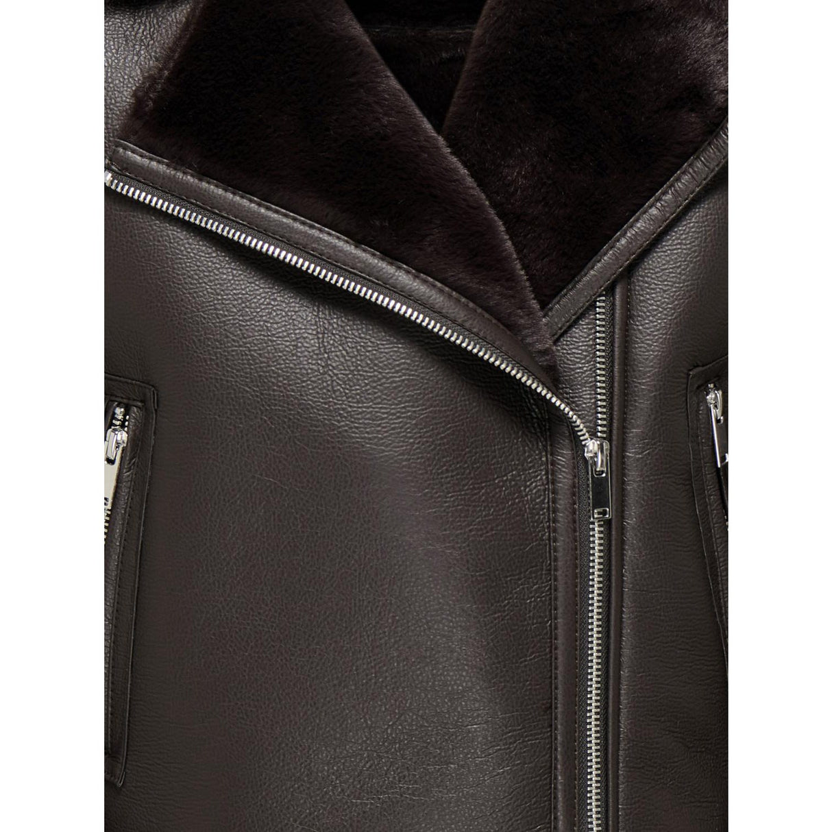 kids ONLY Black Coffee Kogstarry Bonded Teddy Jacket Otw