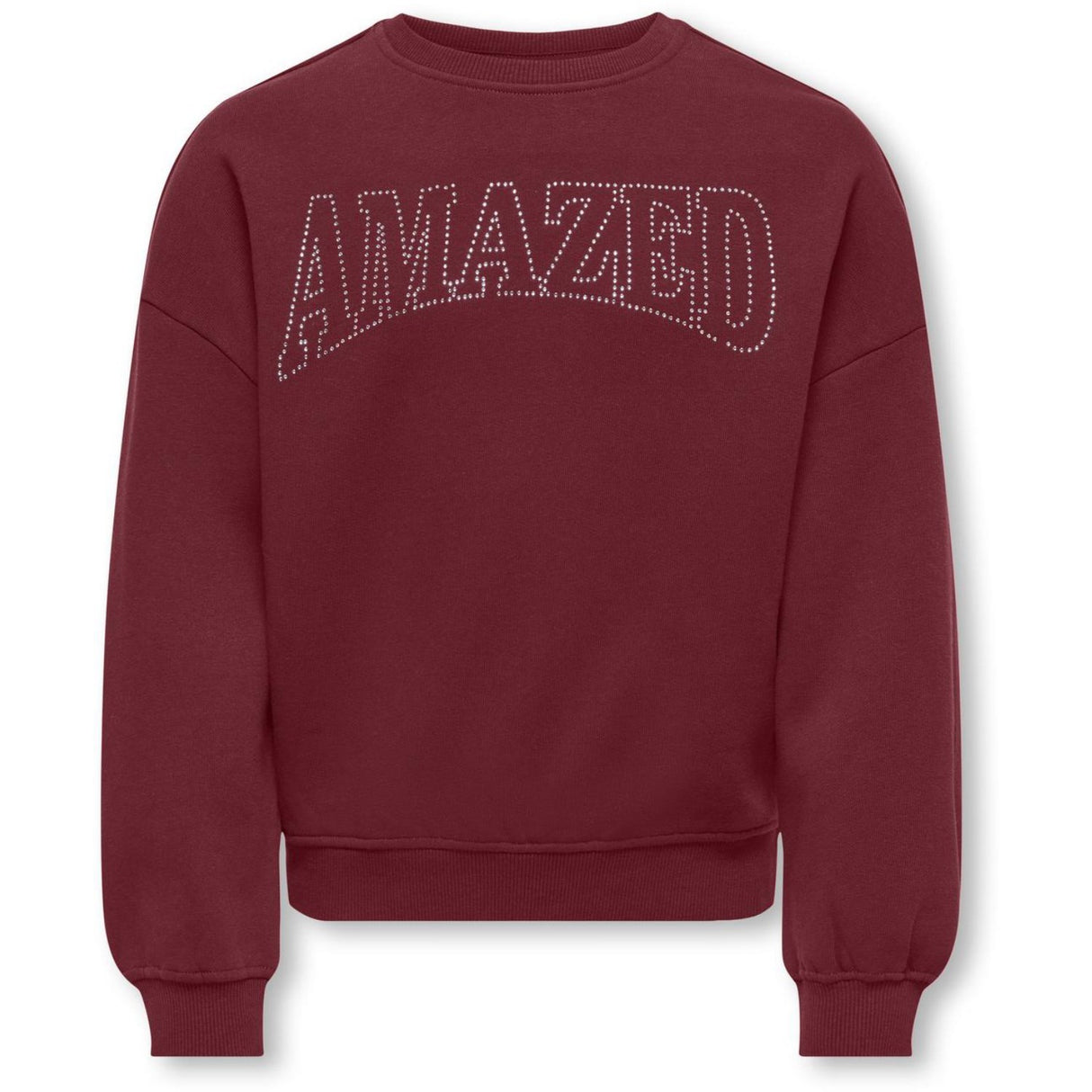 kids ONLY Cabernet Amazed Kogkiki Life L/S Ovz O-Neck Stud Bru Swt