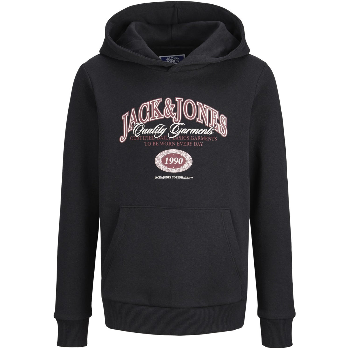 Jack & Jones Junior Black Jjari Branding Sweat Hood Jnr
