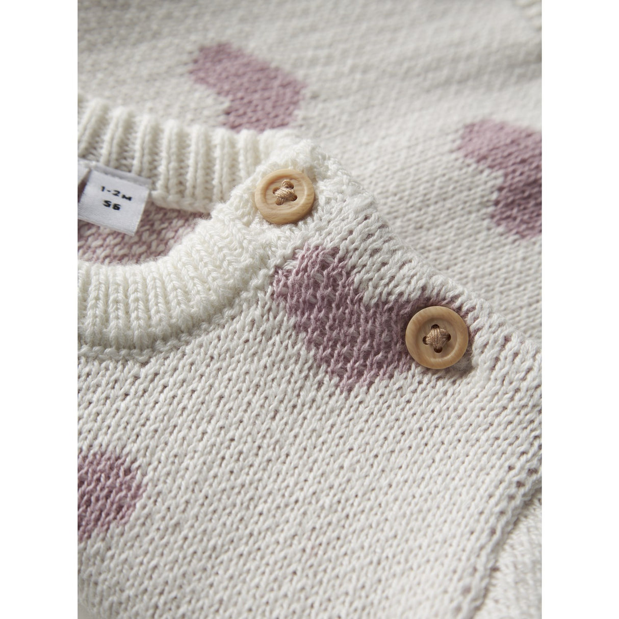 Name It Cloud Dancer Keepsake Lilac Heart Nbfoana Ls Knit