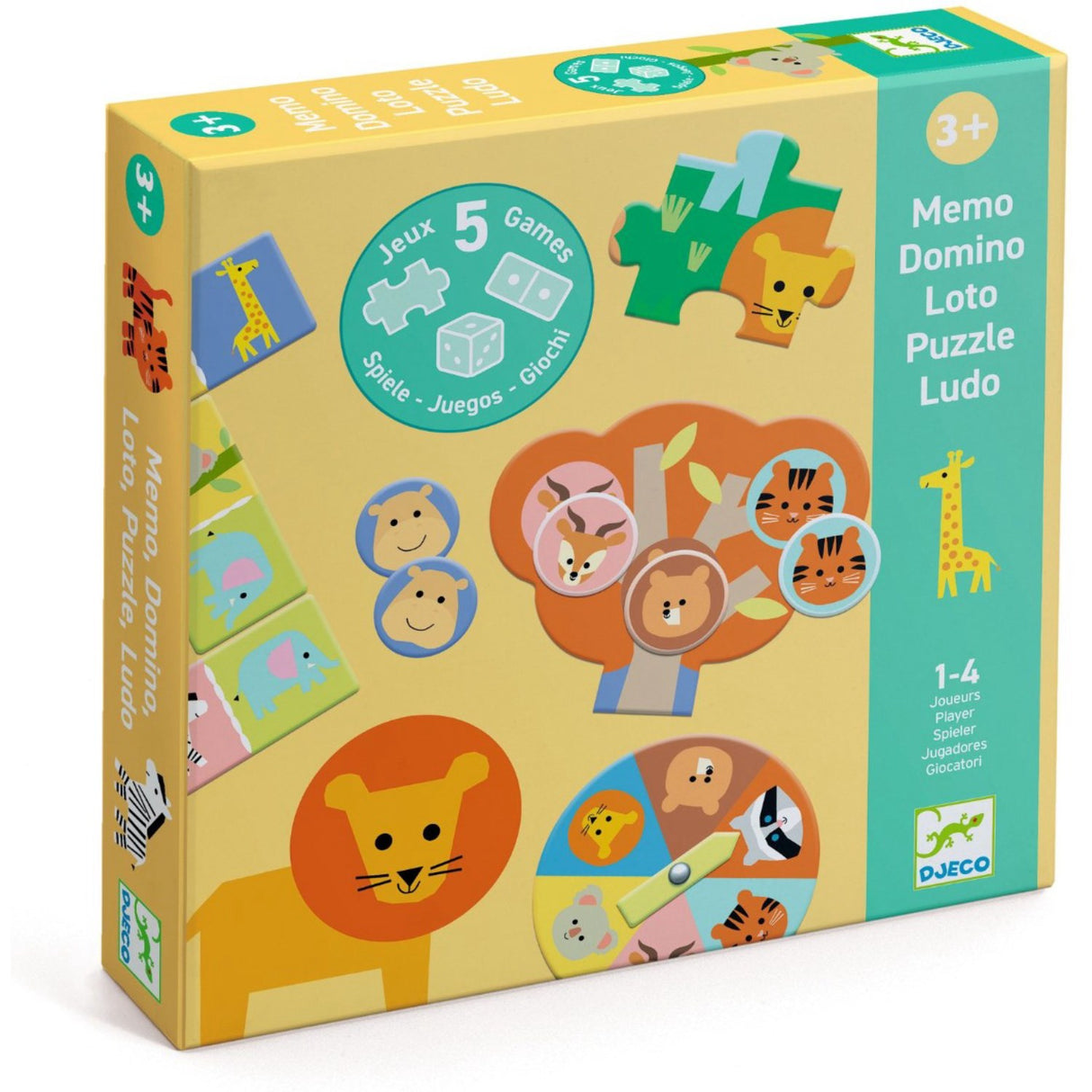 Djeco Play & Learn 5 Games On The Savannah