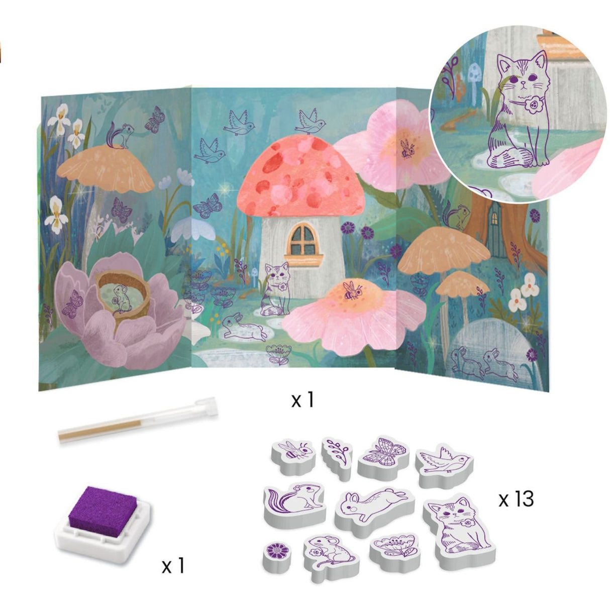 Djeco Creative Activity Set Fluffy Animals