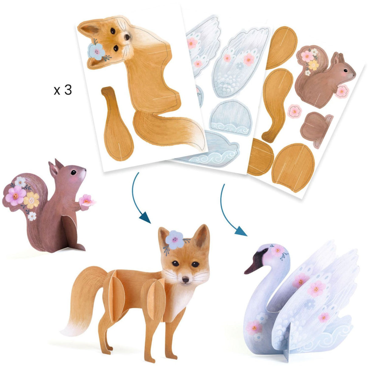 Djeco Creative Activity Set Fluffy Animals