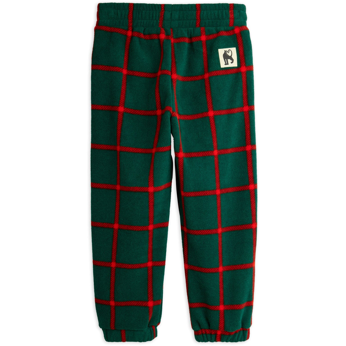 Mini Rodini Green Plaid AOP Fleece Trousers