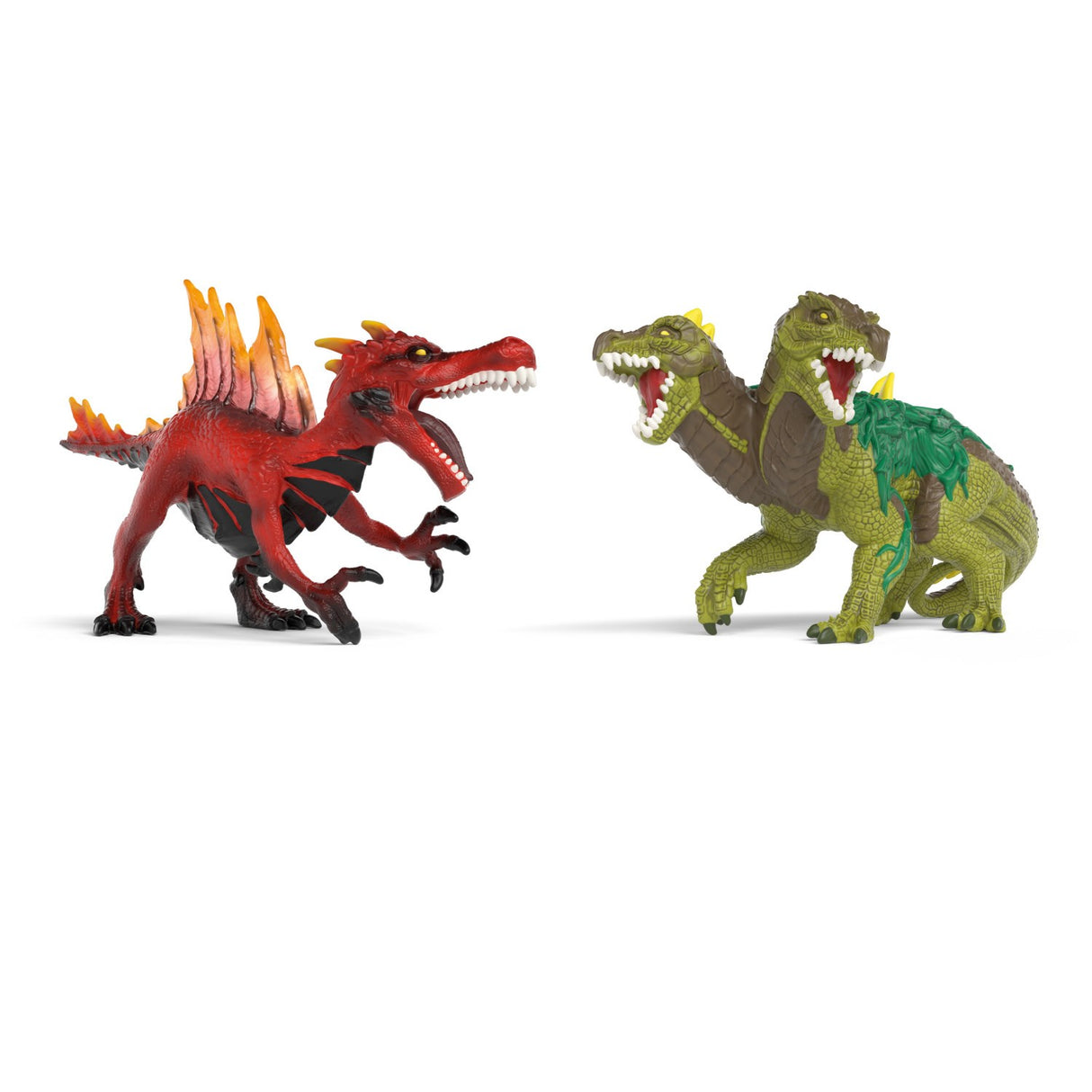 Schleich Fire Saurian vs. Jungle Lizard
