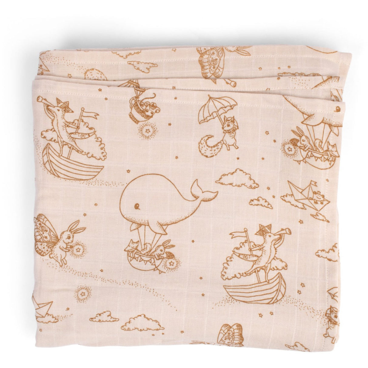 FILIBABBA Dreamy Adventurers Muslin Swaddle Diaper 120x120 Cm Gots