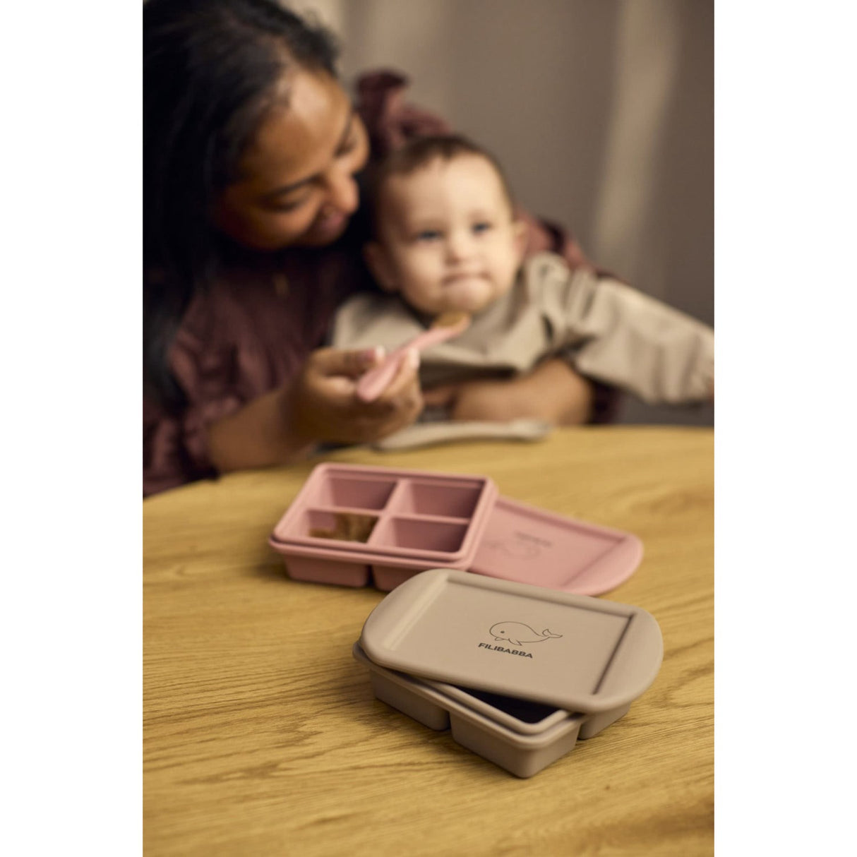 FILIBABBA Rose Mix Baby Food Freezer Tray 4x65 Ml 2-Pack