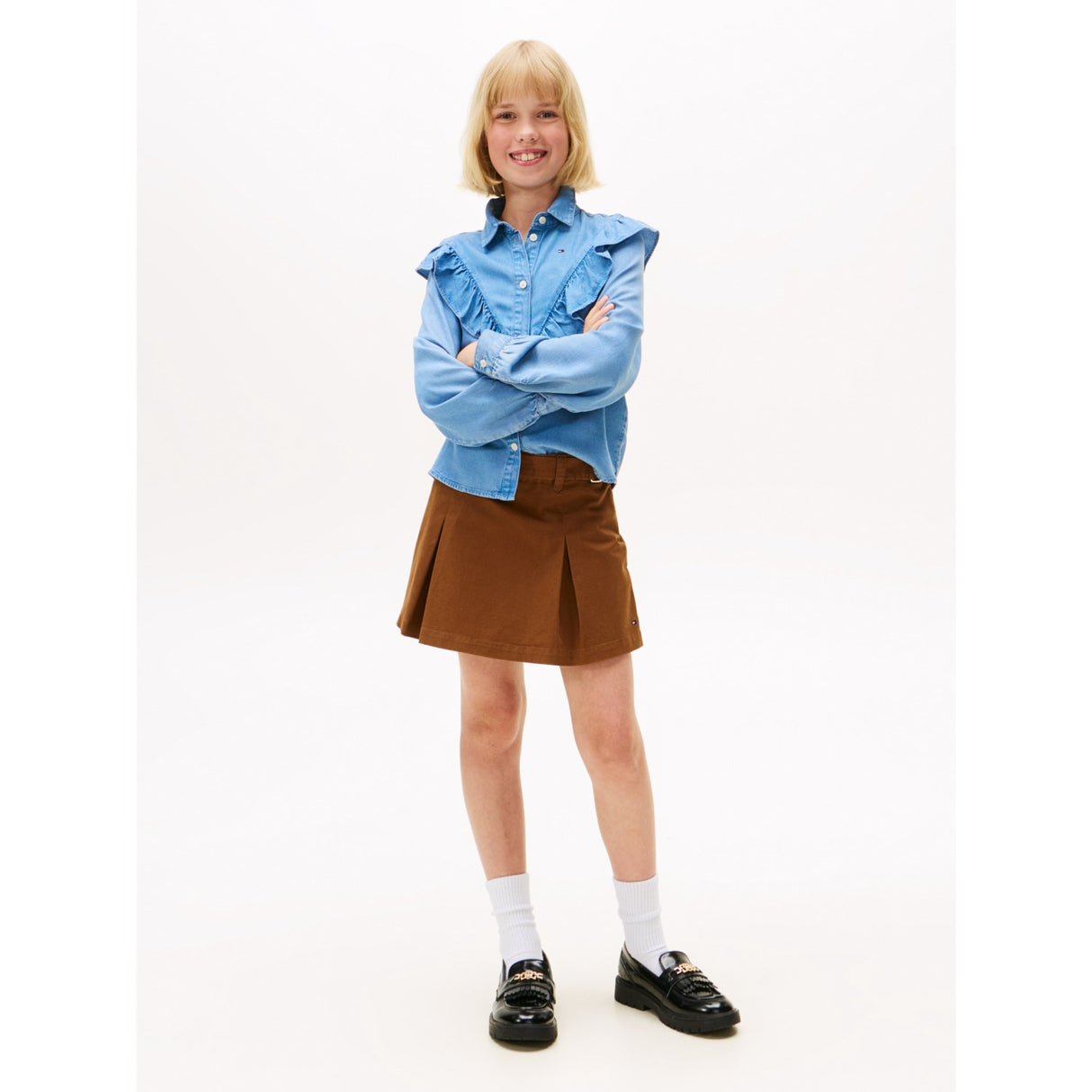 Tommy Hilfiger Denim Ruffle Blouse L/S