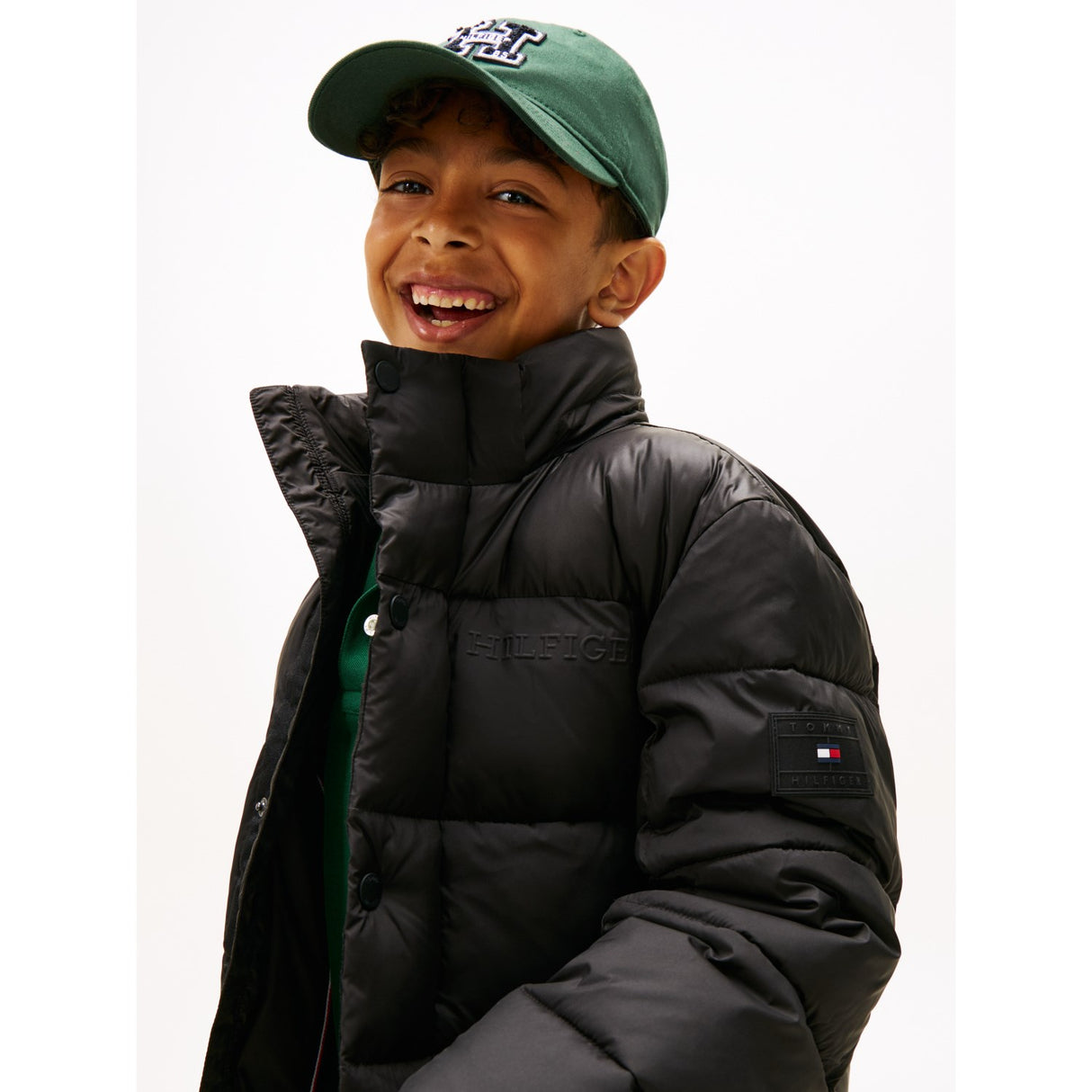 Tommy Hilfiger Black Matt And Shine Embossed Jacket