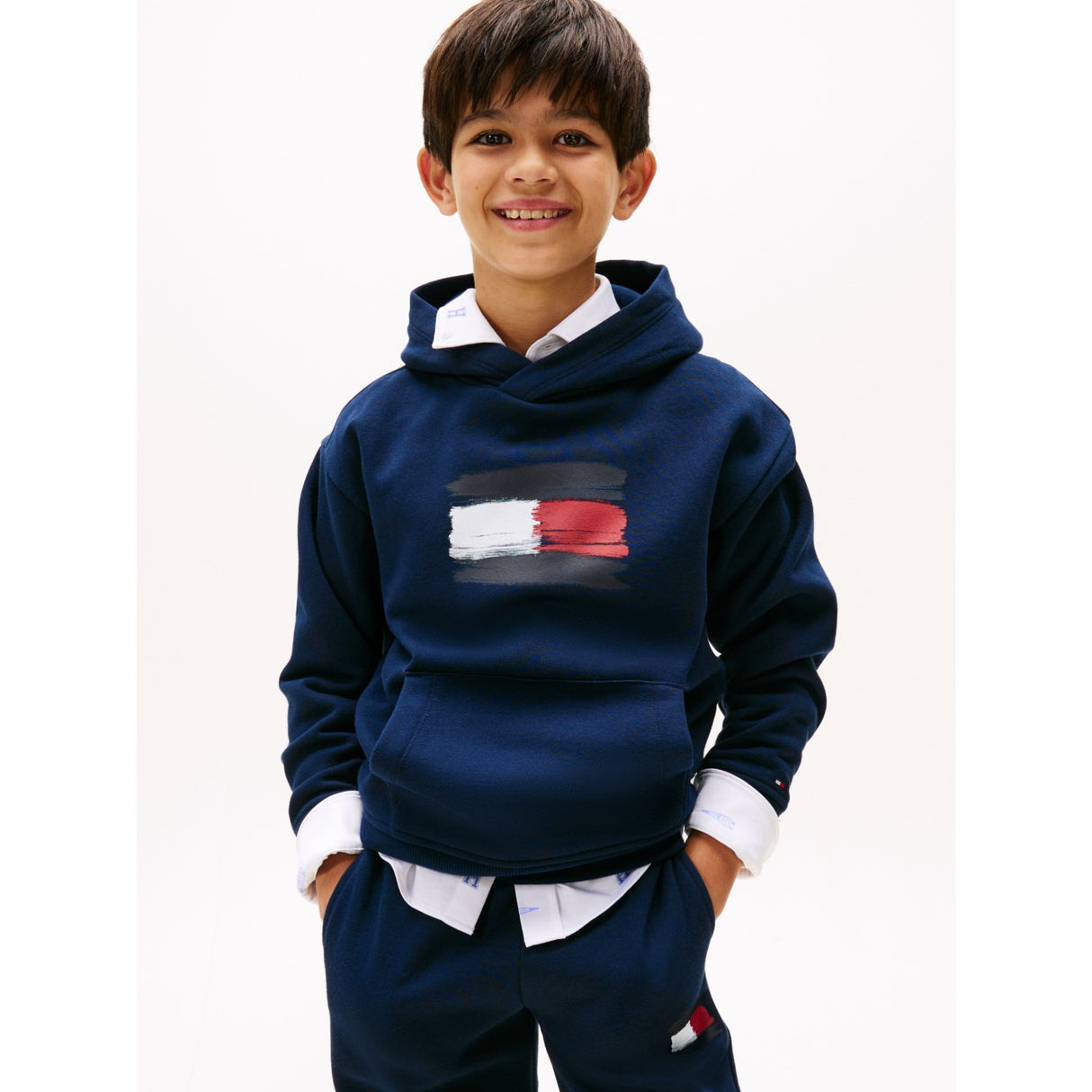 Tommy Hilfiger Dark Night Navy Flag Hoodie