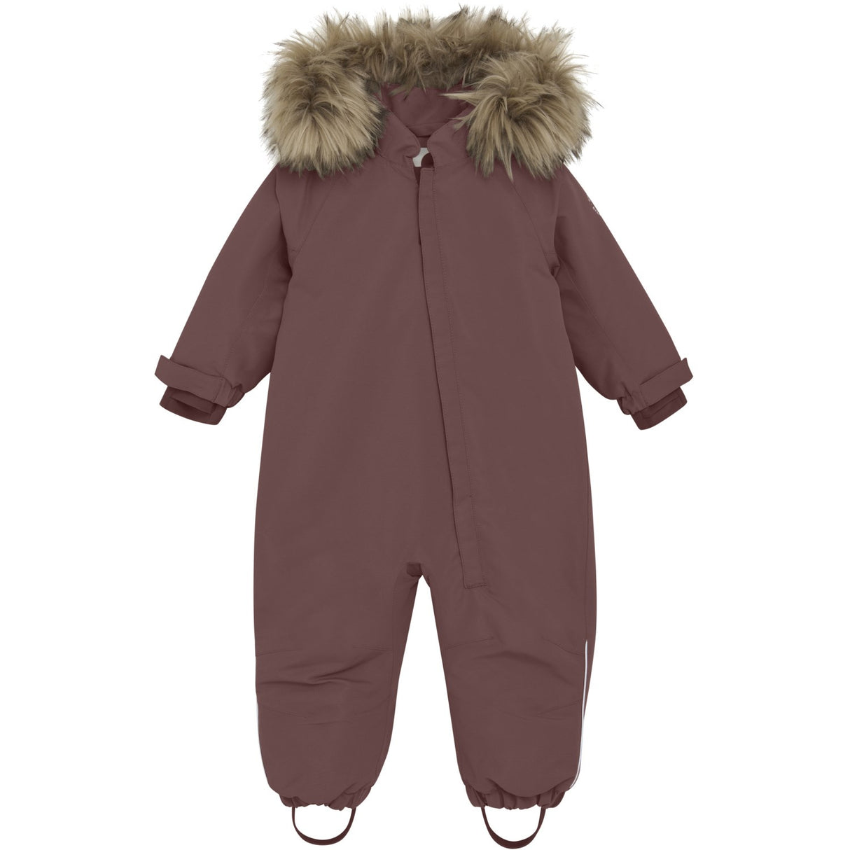 En Fant Rose Taupe Baby Snowsuit W. Fake Fur