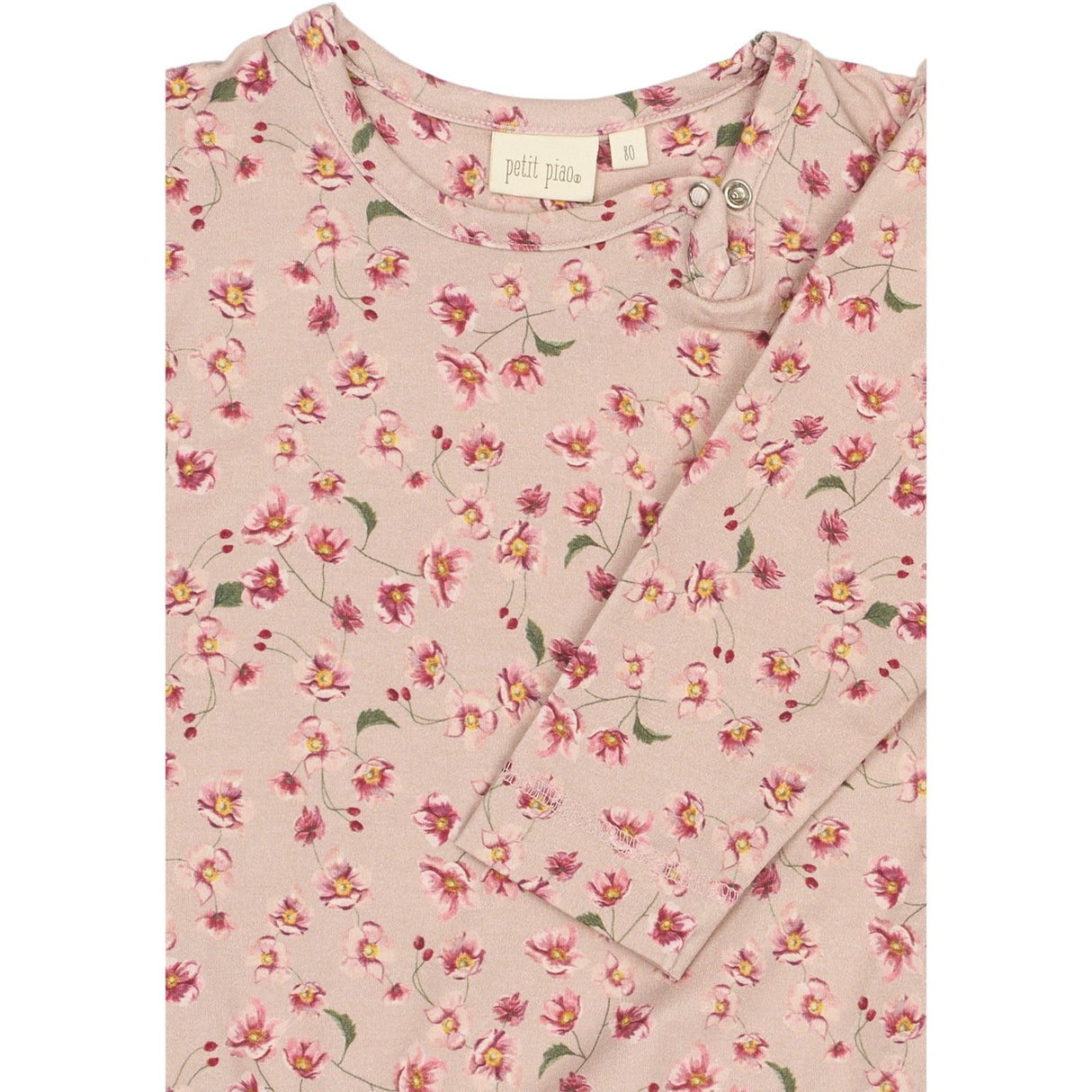 Petit Piao Autumn Anemon Dress L/S Gather Printed