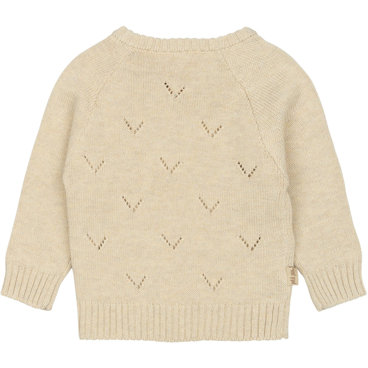 Petit Piao Off White PpDaqa Fold Over Knit