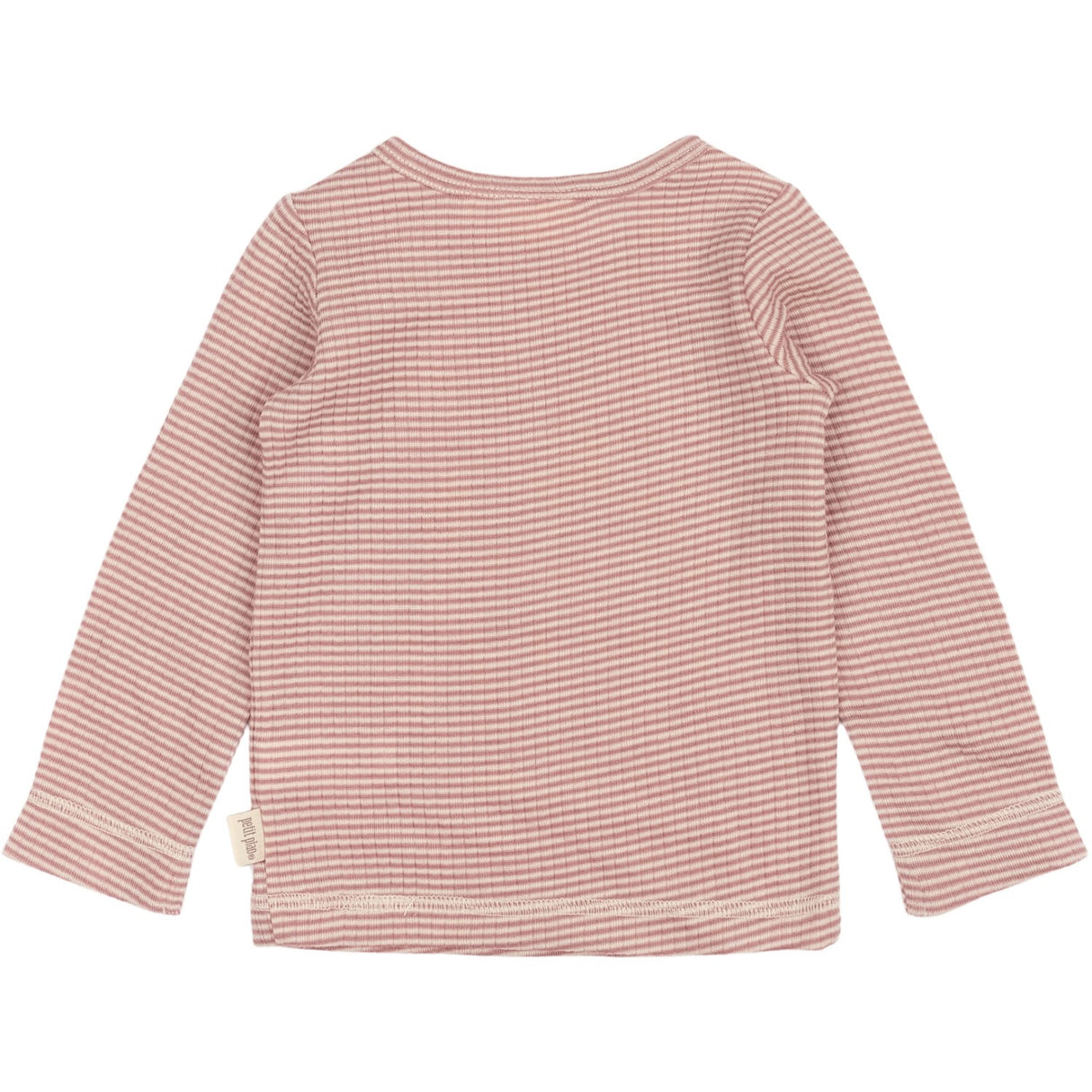 Petit Piao Nostalgic Rose/Dark Off White PPDante T-Shirt L/S Meriono Wool Striped