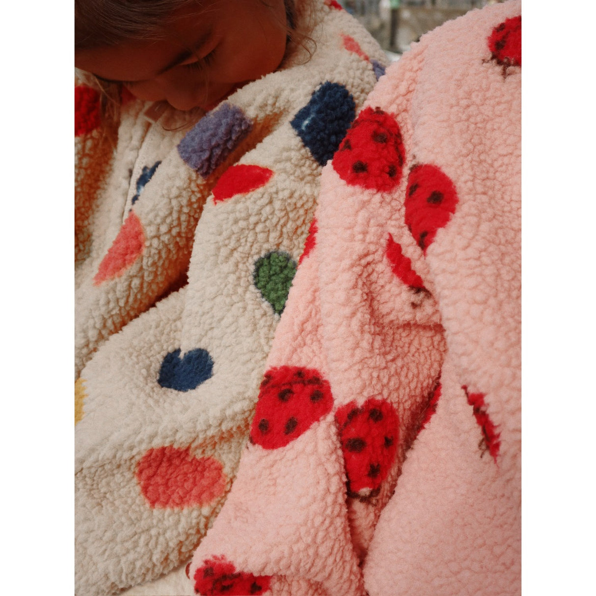 Konges Sløjd Ladybug Pink Jody Teddy Jacket Grs
