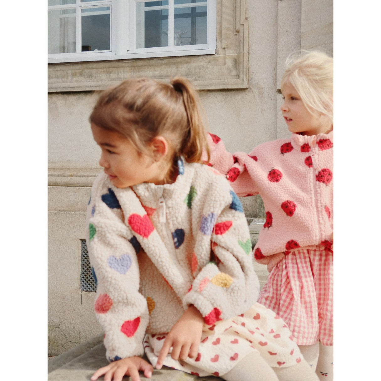 Konges Sløjd Ladybug Pink Jody Teddy Jacket Grs