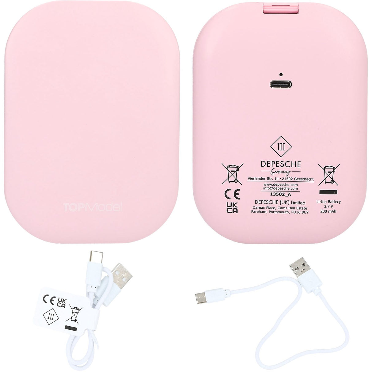 TOPModel Beauty And Me Foldable Pocket Mirror With LED