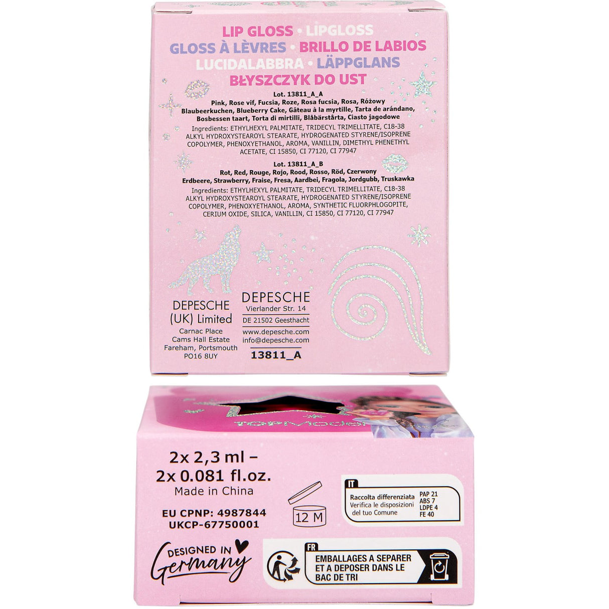 TOPModel Beauty And Me Lip Gloss Set Headphone Case