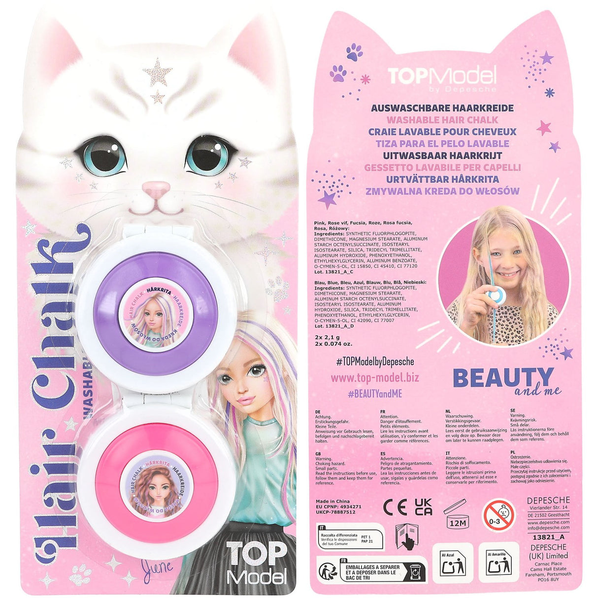 TOPModel Beauty And Me Purple Hair Chalk Set