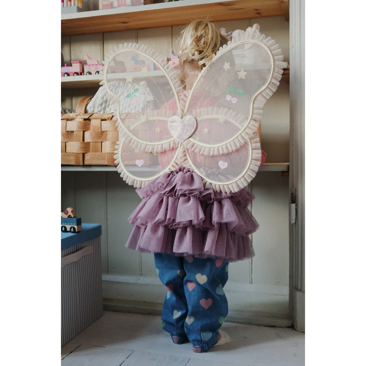 Konges Sløjd Bon Coeur Coloré Magot Frill Pants Denim GOTS