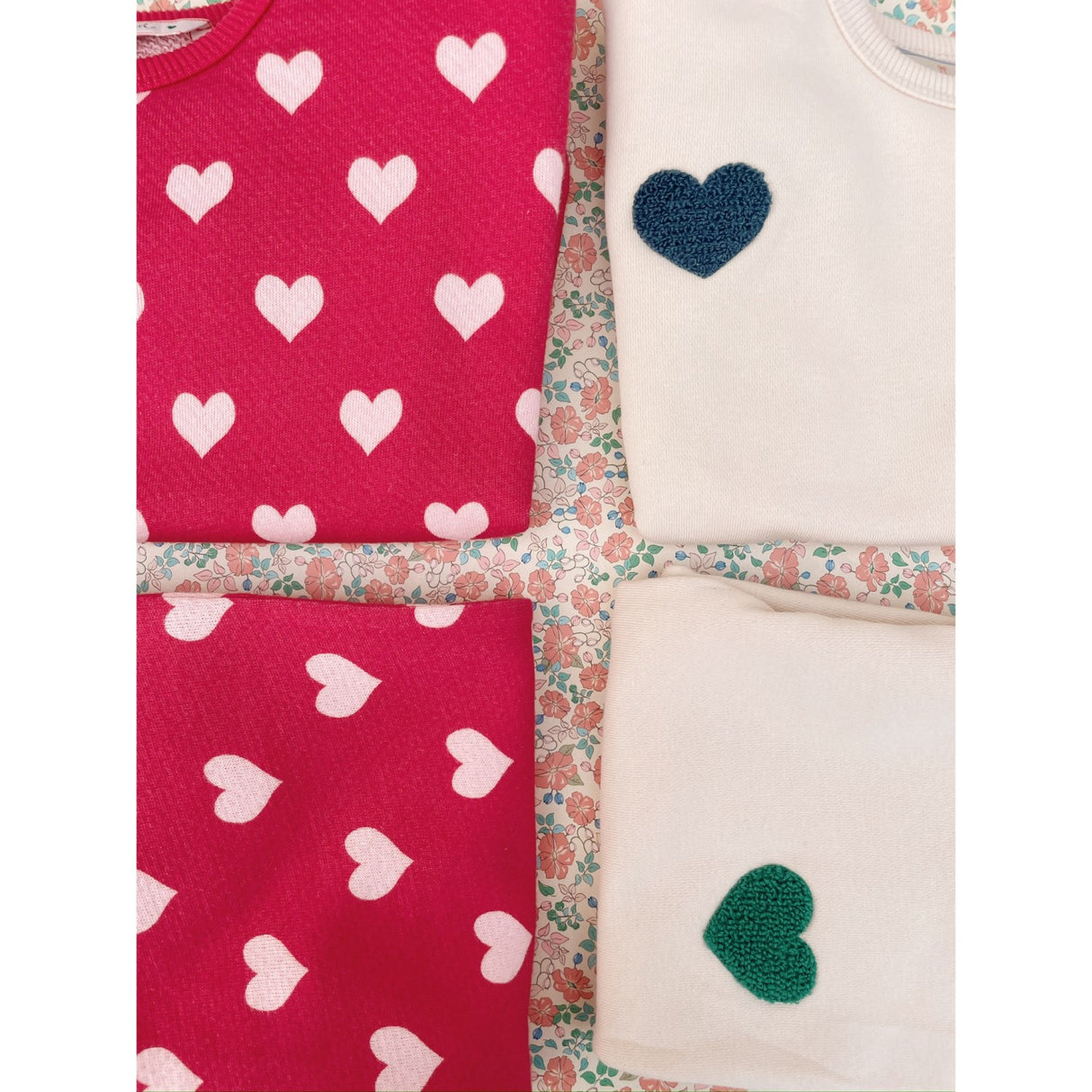 Konges Sløjd Multi Heart Lou Terry Sweat Shirt Ocs