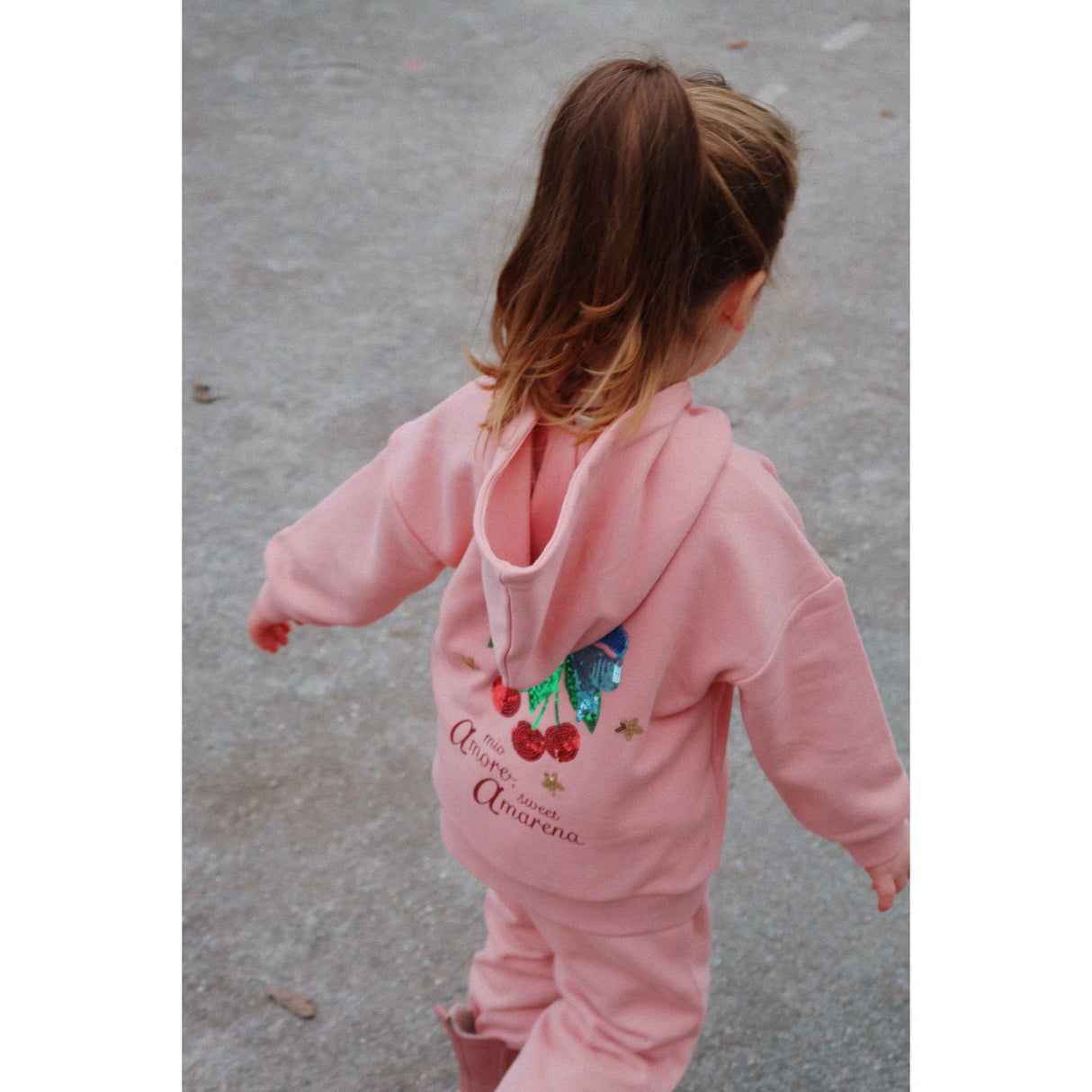 Konges Sløjd Mellow Rose Lou Sequin Sweat Zip Hood Ocs