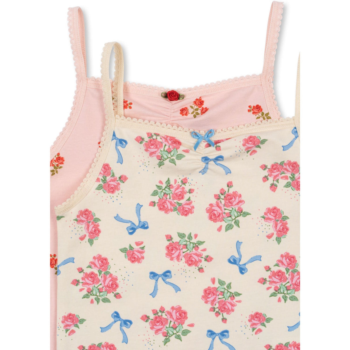 Konges Sløjd Bella Rosita/Rosa Pink Basic 2 Pack Strap Top GOTS